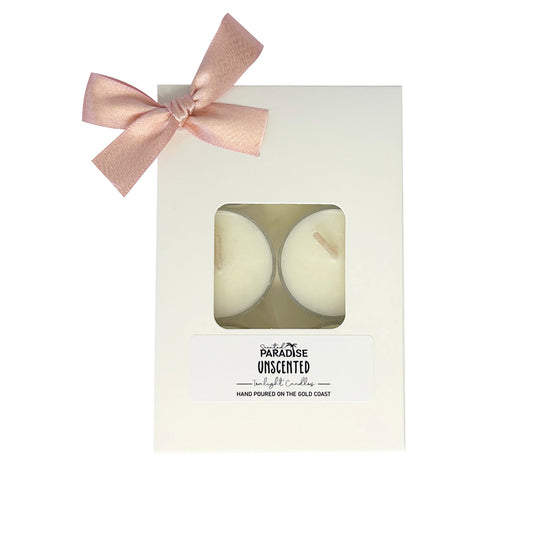 Unscented Soy Wax Tealight Candles - Scented Paradise